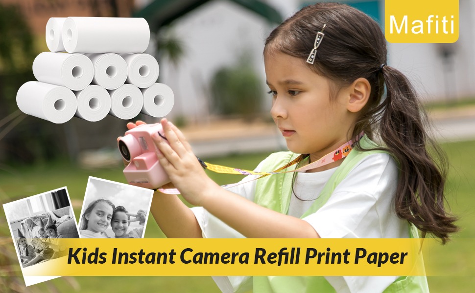 5 Rolls Kids Instant Camera Refill Print Paper-Photo Print Thermal Paper for Lily Toy Kids Instant Print Camera 2.2 x1 Inch White