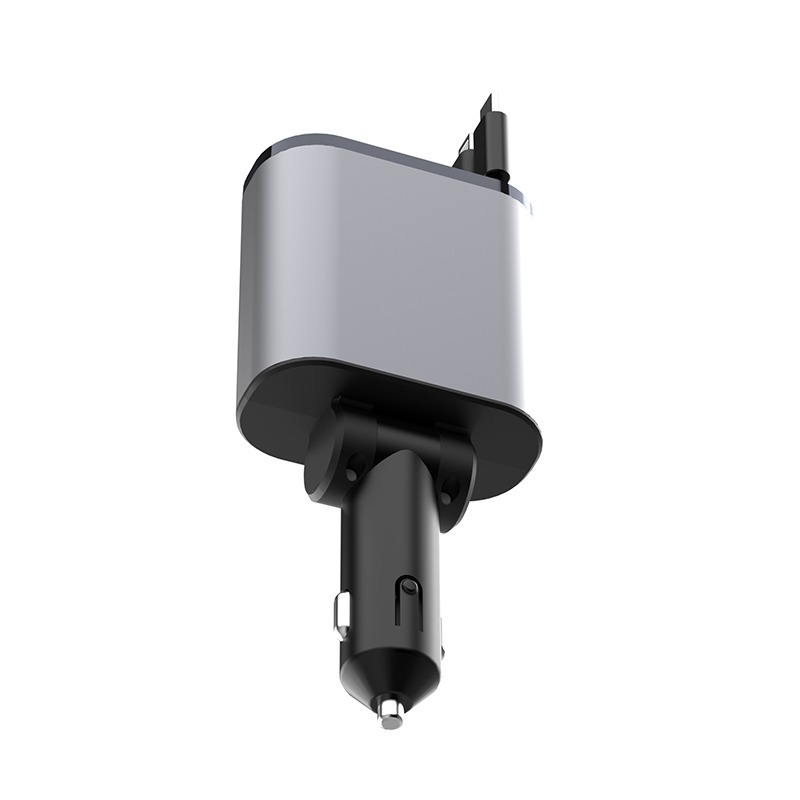 7MD 2 in1 Super Fast Charger with Telescopic Cable Built-in Fuse and Multi-Phones Charging Capacity 120W