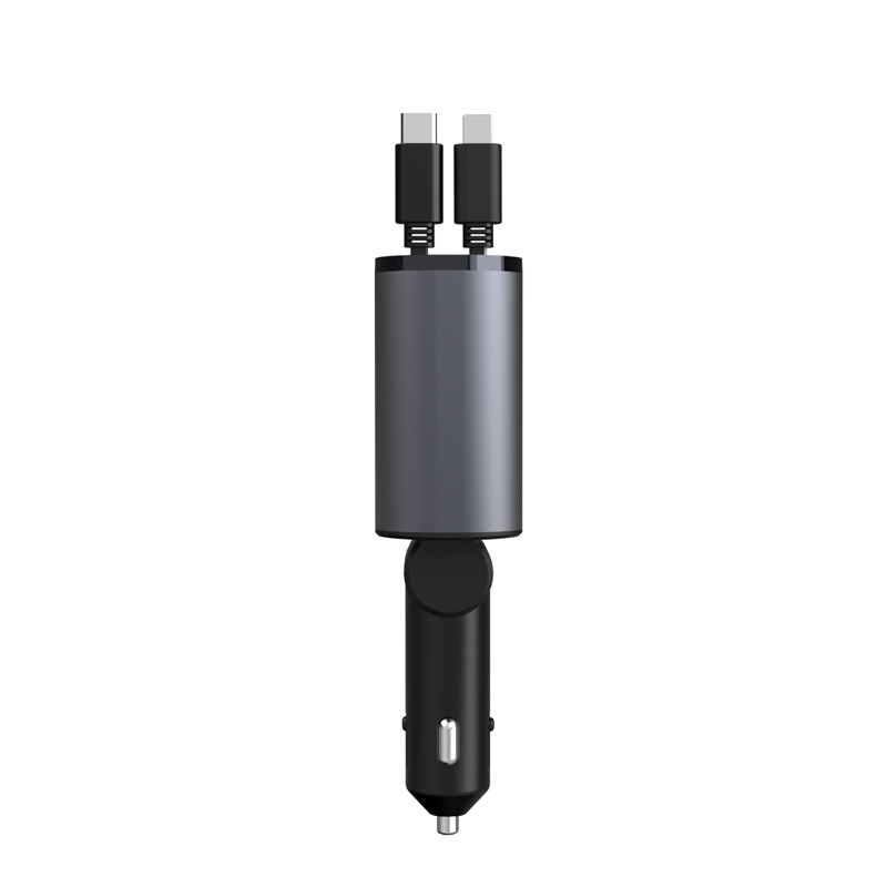 7MD 2 in1 Super Fast Charger with Telescopic Cable Built-in Fuse and Multi-Phones Charging Capacity 120W