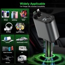 7MD 2 in1 Super Fast Charger with Telescopic Cable Built-in Fuse and Multi-Phones Charging Capacity 120W