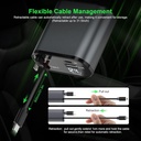 7MD 2 in1 Super Fast Charger with Telescopic Cable Built-in Fuse and Multi-Phones Charging Capacity 120W
