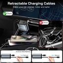 7MD 2 in1 Super Fast Charger with Telescopic Cable Built-in Fuse and Multi-Phones Charging Capacity 120W