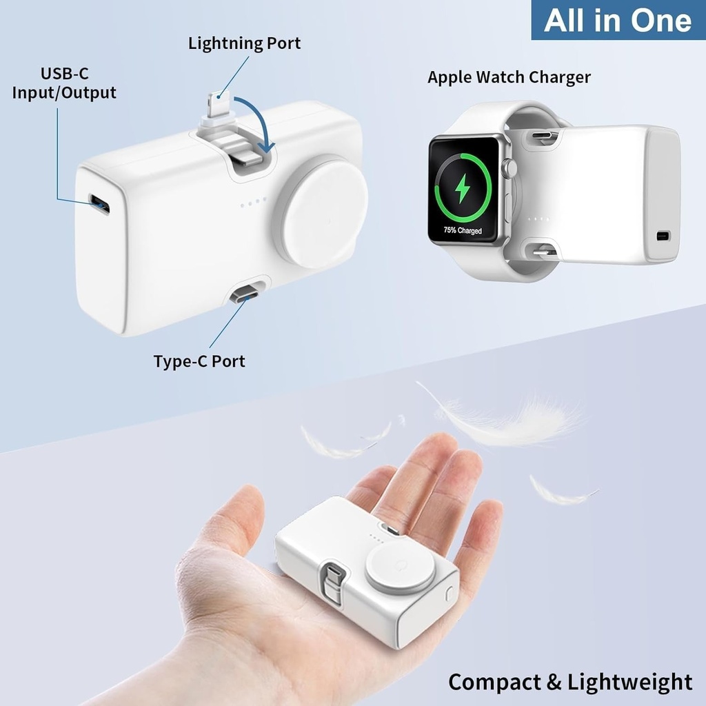7MD 5000 mAh Portable Adjustable Bracket Dual Port 7md Power Bank |7MD45A|