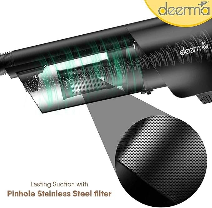 Deerma 2-in-1 Handheld Vacuum Cleaner 800ml Large Capacity Dust Bin 15kPa Suction Force Pinhole Stainless Steel Filter 4 Layer HEPA Filtration Multifunctional Upright Vacuum Cleaner 600W |DX600|