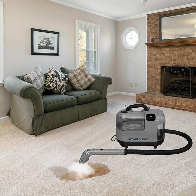 Powerology Powerful Dual-Tank System Spot & Stain Cleaner Hot Water & Steam Function 1200W Power 1300ml Clean Tank Capacity 1800ml Dirty Tank Capacity 3m Power Cord Length |PCRTSCGY|