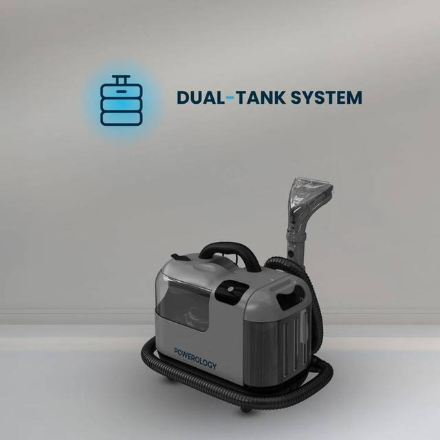 Powerology Powerful Dual-Tank System Spot & Stain Cleaner Hot Water & Steam Function 1200W Power 1300ml Clean Tank Capacity 1800ml Dirty Tank Capacity 3m Power Cord Length |PCRTSCGY|