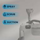 Powerology Powerful Dual-Tank System Spot & Stain Cleaner Hot Water & Steam Function 1200W Power 1300ml Clean Tank Capacity 1800ml Dirty Tank Capacity 3m Power Cord Length |PCRTSCGY|