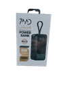 7MD High-Power 20000mAh 65W Fast Charging Built-In Type-C Lightning Cable USB-A & Type-C Ports Travel Friendly Power Bank | 7MD2445 |