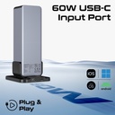 Promate 14 in 1 Fast Charge Multi Port Tower Hub 5 gbps Data Transfer 60W Output |GegaTower-60W|