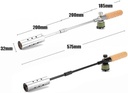 TakuMurano Wood Handle Camping Detachable Gas Torch High Power Outdoor Flamethrower for BBQ & Charcoal Burning |TC-PQ-101|