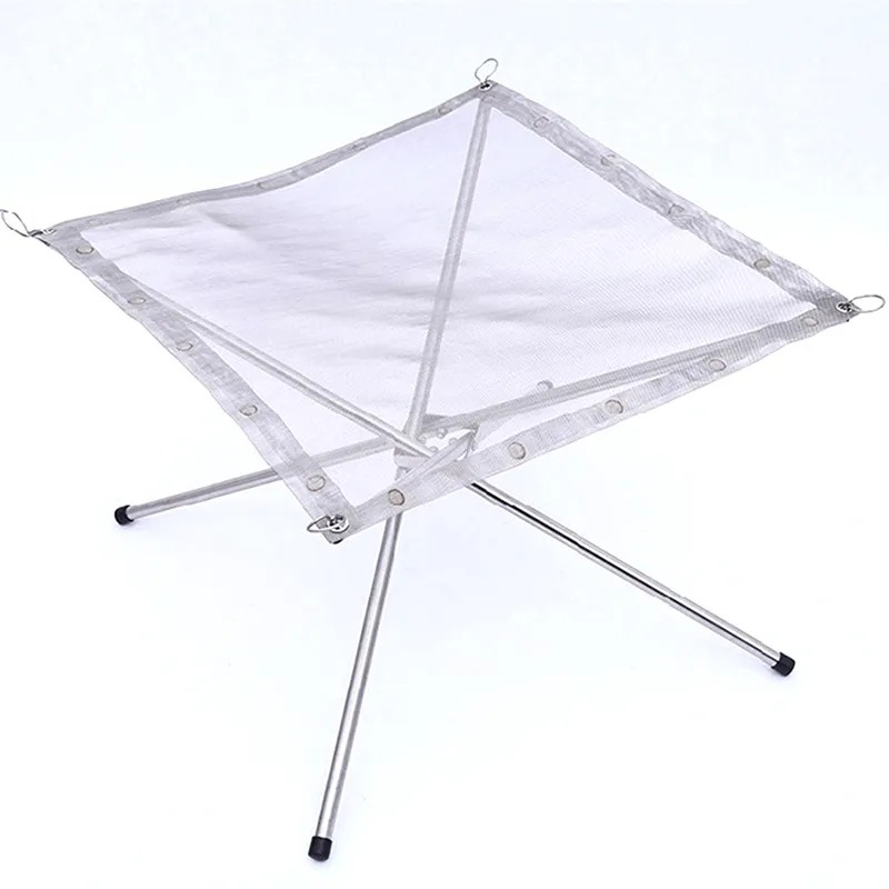 Green Lion Portable Bonfire Stainless Steel Stand - Silver |GNBNFRESTSTND|