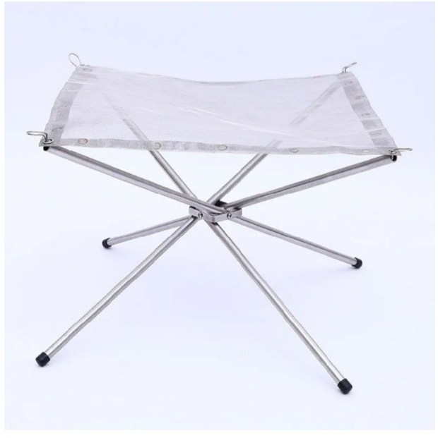Green Lion Portable Bonfire Stainless Steel Stand - Silver |GNBNFRESTSTND|