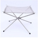 Green Lion Portable Bonfire Stainless Steel Stand - Silver |GNBNFRESTSTND|