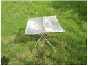 Green Lion Portable Bonfire Stainless Steel Stand - Silver |GNBNFRESTSTND|