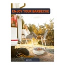 Porodo Lifestyle Camping Mini Portable Outdoor Round BBQ/Charcoal Grill - Light Brown |PD-LCMORG-LTBR|