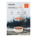 Porodo Lifestyle Camping Mini Portable Outdoor Round BBQ/Charcoal Grill - Light Brown |PD-LCMORG-LTBR|