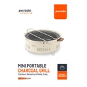 Porodo Lifestyle Camping Mini Portable Outdoor Round BBQ/Charcoal Grill - Light Brown |PD-LCMORG-LTBR|