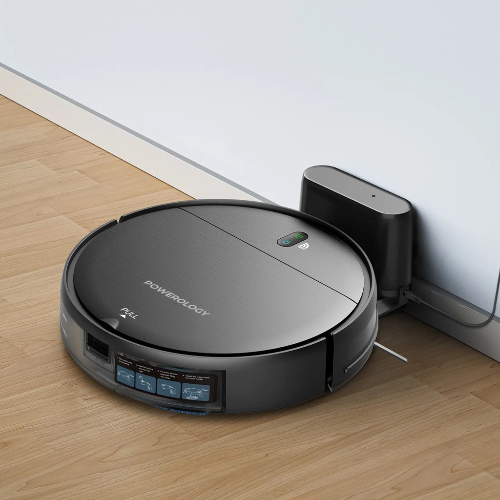Powerology Smart RoboVac with Vacuum & Mop 2000Pa Suction and Precise Navigation |PP058||PPBCHA58|