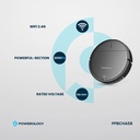 Powerology Smart RoboVac with Vacuum & Mop 2000Pa Suction and Precise Navigation |PP058||PPBCHA58|