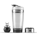 Toofeel magnetic Transparent Dual Scale 450ml Battery Powered Plastic BPA Free Protein Shaker Bottle Bottledjoy With Mute Motor (white)