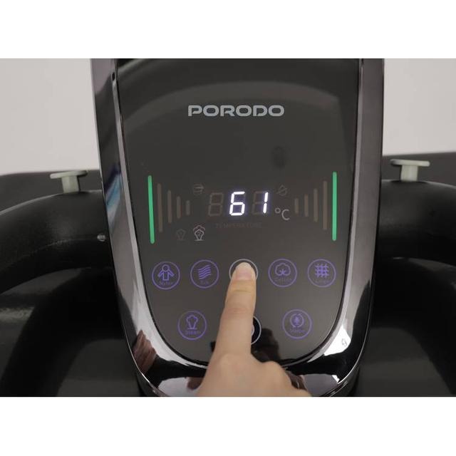 Porodo Lifestyle Steam Press Iron with 5 Levels Fabric Setting EN/AR Voice Guide and 1 minute steam Duration - Black |LFS039||PD-LFST039-BK|