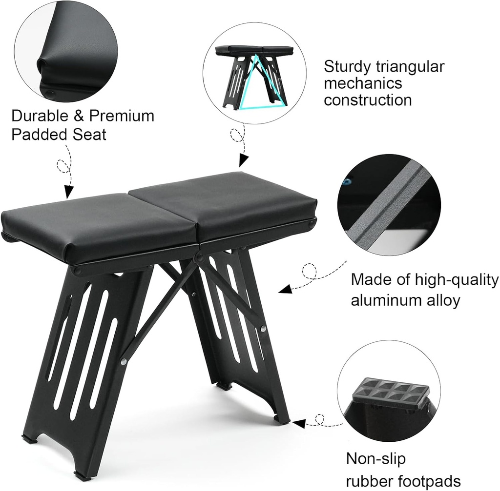 7MD Compact Folding Camping Stool Portable Lightweight Outdoor Seat For Picnic Fishing and BBQ