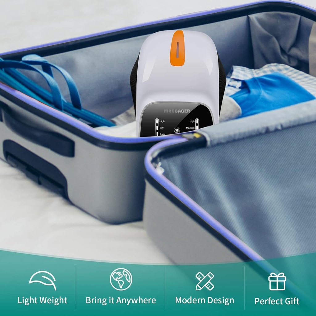 7MD Knee Massager 3000mAh Battery with Soothing Heat Red Light Therapy & Deep Vibration Relief!