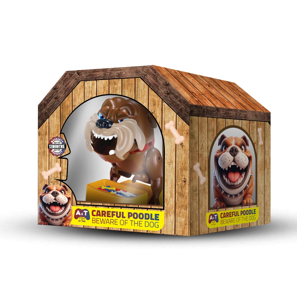 A&T Interactive Family Dog Game for Kids, Careful Poodle Beware of the Dog