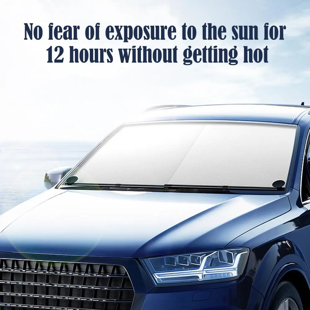 Full Coverage Car Automatic Retractable Shade Curtain UV Blocking & Adjustable Windshield Protector