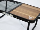 AlHor Foldable Lightweight Durable Outdoor Camping Table with Wood-Grain Mesh Surface