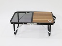 AlHor Foldable Lightweight Durable Outdoor Camping Table with Wood-Grain Mesh Surface