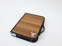 AlHor Foldable Lightweight Durable Outdoor Camping Table with Wood-Grain Mesh Surface