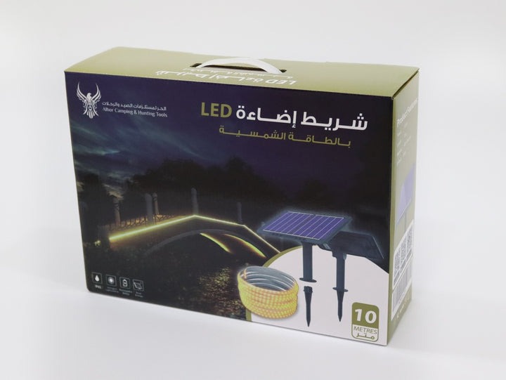 AlHor 10m Solar Powered Ambient Lighting Strip IP65 Waterproof LED Outdoor Light with 12Ah LiFePO3 Battery |HOR-04-011|