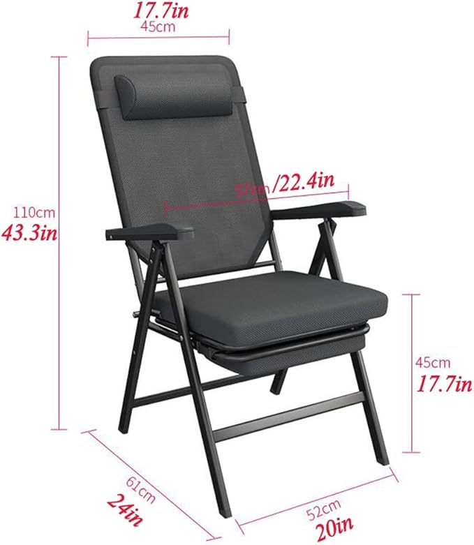 ALHOR Premium Folding Chair with Footrest for Outdoor and Camping |08546|
