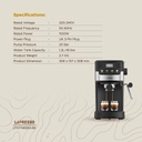 Lepresso Suprema Espresso Machine Advanced Touch Display Milk Steamer & Intuitive Controls |LP004||LPCFFM0004-BK|