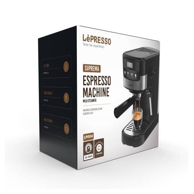 Lepresso Suprema Espresso Machine Advanced Touch Display Milk Steamer & Intuitive Controls |LP004||LPCFFM0004-BK|