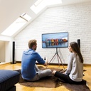 Height Adjustable Sleek Easel Design Tripod Floor TV Stand for 45"- 65" LCD LED Plasma Screens