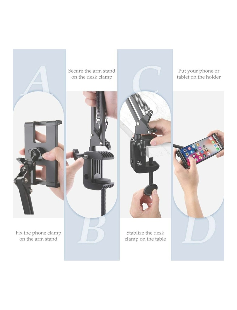 Phone Mount Tablet Holder 360 Adjustable Lazy Holder