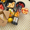 7MD 3 in 1 Package Contains 1 x 7MD Portable Fruit Blender 1 x 7MD 400mAh ANC Headphones and 1 x 7MD 600ml Thermos Cup