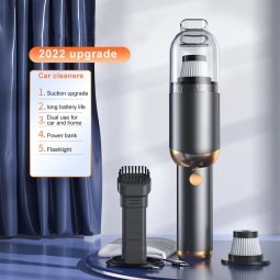 Goui 3 in 1 Vacuum Compact & High-Power Suction With Portable Car Vacuum Cleaner 4000mAh Detachable Power Bank and Flashlight |G-EBVACUUM-K|