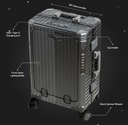 Levelo RoamRollers Travel Luggage Bag With USB/Type-C Charging Ports, Cup Holder, Phone Holder  | LVLRRTLGY/-BK/-WH |
