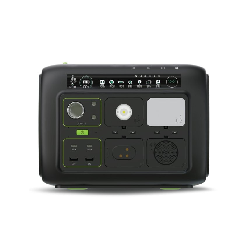 Goui Beast 800W Smartest Portable Power Station Advanced 512WH LiFePO4 Power Source with Voice Control & Smart Tech |G-PB800-K|