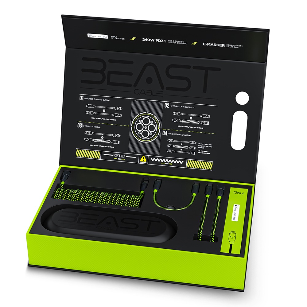 Goui Beast Cable Custom Length Modular Extension Cable for Fast and Reliable Charging |G-SETCABLE-GK|