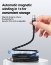 ACEFAST High Power 60W 1.2m Anti-Tangle Magnetic USB-C to USB-C Fast Charging Data Cable |C11-03|