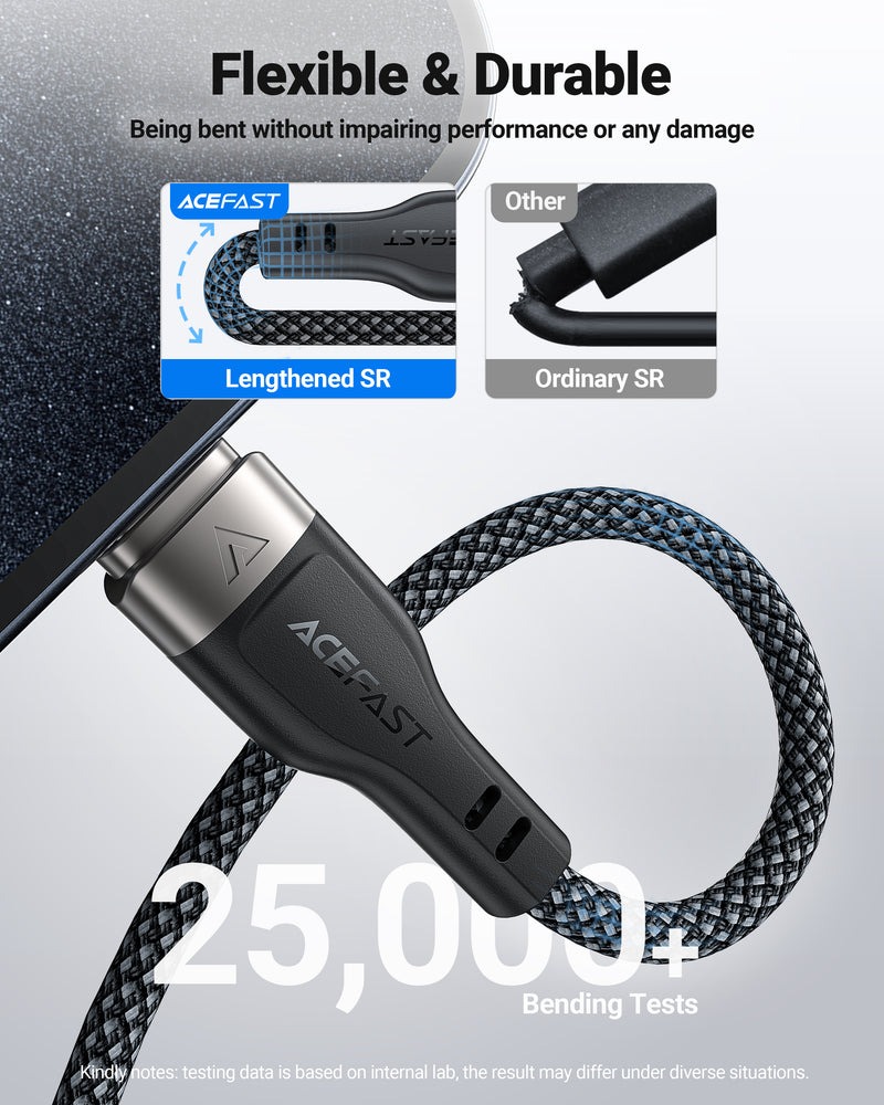 ACEFAST High Power 60W 1.2m Anti-Tangle Magnetic USB-C to USB-C Fast Charging Data Cable |C11-03|
