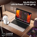 Promate 70W 7 in 1 Fireproof Multi Port Charging Station With 2500W Quad AC Sockets |PowerTower-70W|