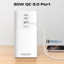 Promate 70W 7 in 1 Fireproof Multi Port Charging Station With 2500W Quad AC Sockets |PowerTower-70W|