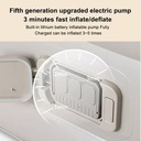Outdoor Camping One-Click Automatic Inflatable 21-Hole Air Mattress with Built-in 4000mAh Inflator