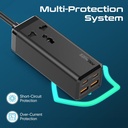 Promate 65W GaNFast Multi Port Power Strip With Universal AC Socket |PowerBrix-GaN65|