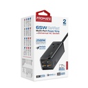 Promate 65W GaNFast Multi Port Power Strip With Universal AC Socket |PowerBrix-GaN65|